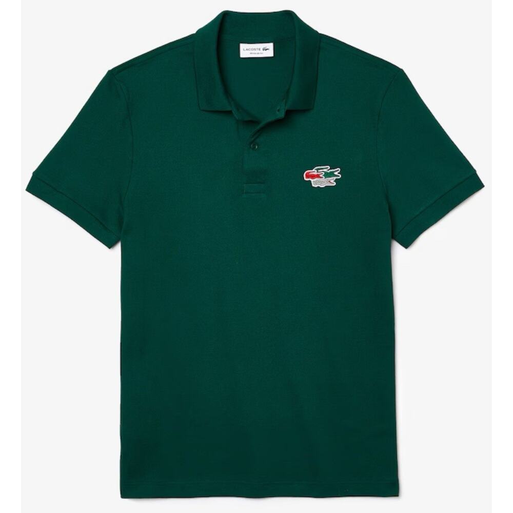 Men’s Regular Fit Organic Cotton Polo Shirt Men - Green - Lacoste - Polos L(FR5)